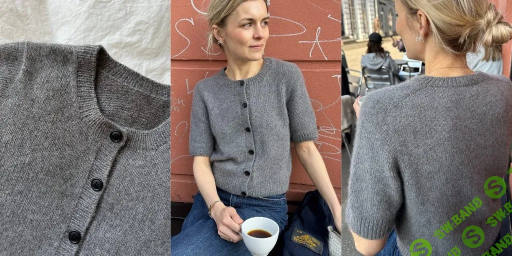 [Вязание] Укороченный кардиган с японским плечом, вязаный спицами сверху Maggie [вяжи.ру] [PetiteKnit]