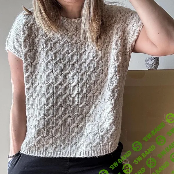 [Вязание] Вязаная спицами красивая безрукавка косами Bauhaus [Вяжи.ру] [Knit&Spritz]