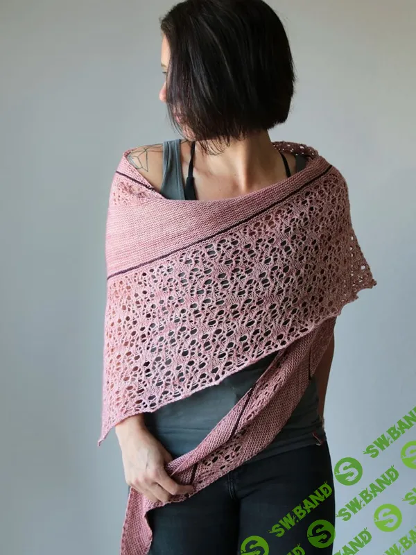 [Вязание] Вязаная спицами шаль Together Apart [Вяжи.ру] [Melanie Berg]