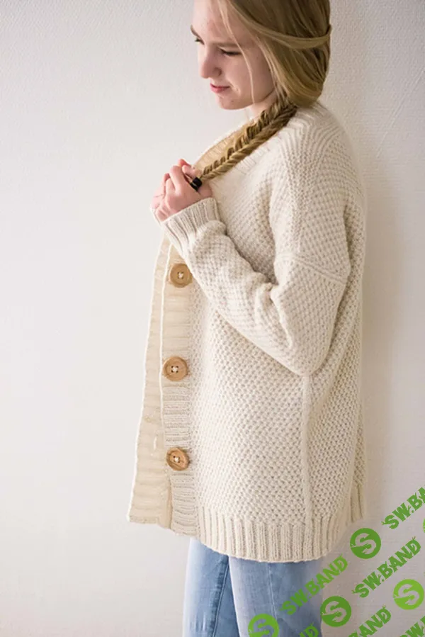 [Вязание] Вязание кардигана со спущенным плечом Schnee [Вяжи.ру] [Suvi Simola]