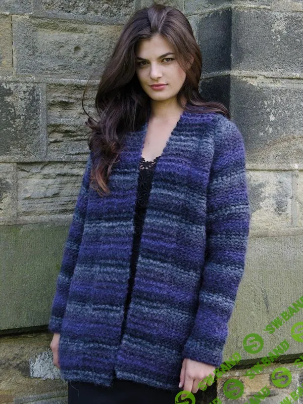 [Вязание] Вязание спицами для женщин кардигана Nora, Smoulder [Вяжи.ру] [Kim Hargreaves]