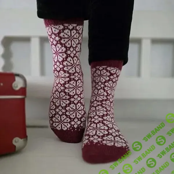 [Вязание] Вязаные спицами жаккардовые носки в цветочек Spring Hope [Вяжи.ру] [Ducathi]