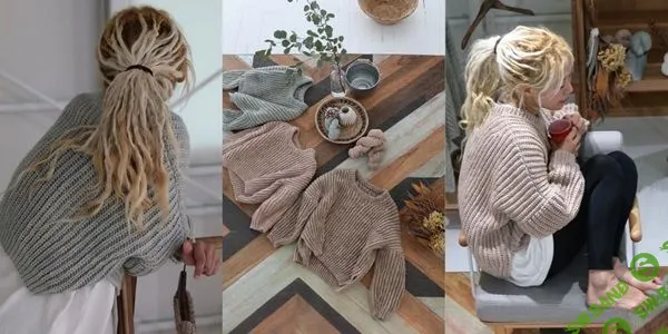 [Вязание] Вязаный крючком пуловер Ogawa [Вяжи.ру] [Junko Okamoto]