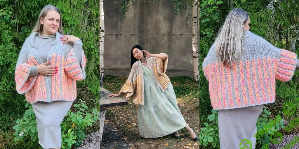 [Вязание] Вязаный оверсайз кардиган Xiao Mai [Вяжи.ру] [Layla Yang]