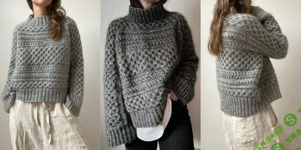 [Вязание] Вязаный поперёк свитер Eurus [Вяжи.ру] [Aegyoknit]