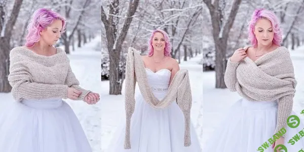 [Вязание] Вязаный пуловер-шарф Snowfall [Вяжи.ру] [Chantal Miyagishima]