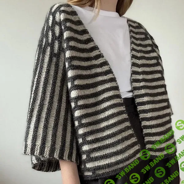 [Вязание] Вязаный спицами эффектный текстурный жакет-кейп Virginia [Вяжи.ру] [aegyoknit]