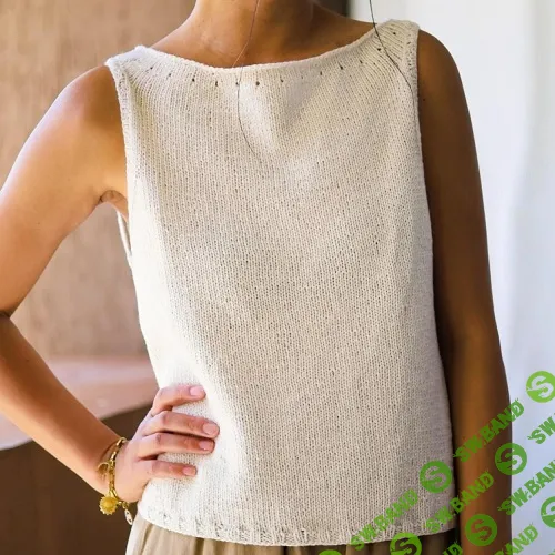 [Вязание] Вязаный спицами элегантный топ Luminous Summer [Вяжи.ру] [Minimi Knit Design]