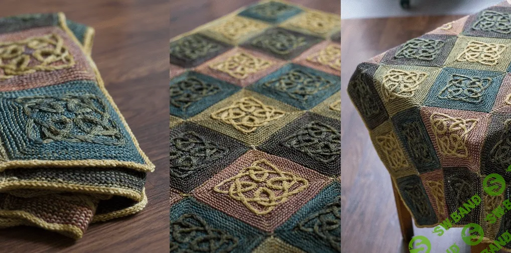 [Вязание] Вязаный спицами плед Iona [Вяжи.ру] [Люси Хейг]