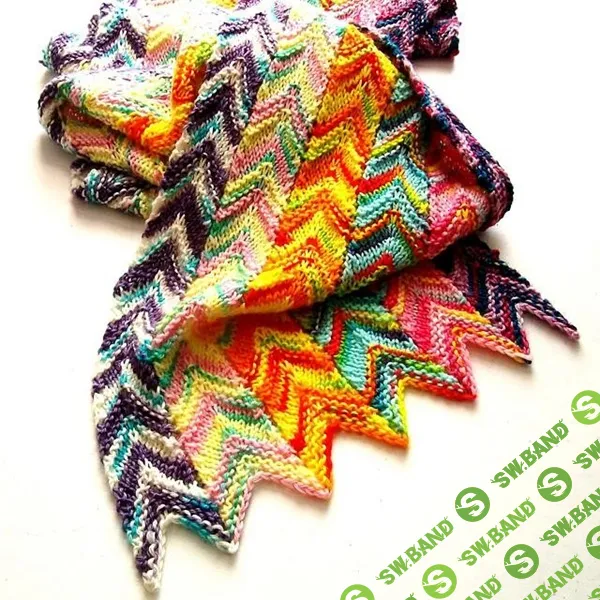 [Вязание] Вязаный спицами шарф в стиле миссони Dyer`s Delight [Вяжи.ру] [Эми ван де Лаар]