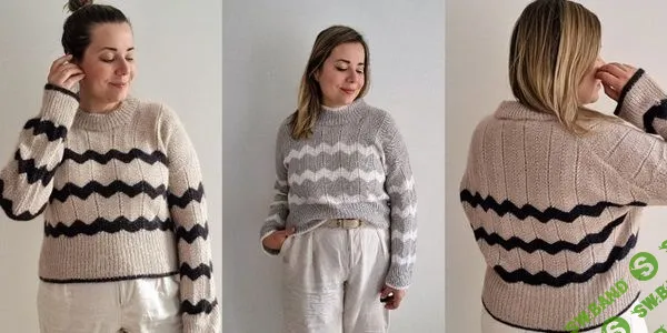 [Вязание] Вязаный спицами свитер Lykke [Вяжи.ру]