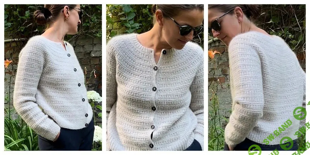 [Вязание] Жакет с круглой кокеткой Sorgenfri My-size [Вяжи.ру] [Indiblomst]