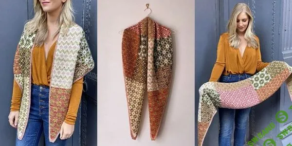 [Вязание] Жаккардовая шаль спицами Scout Shawl [Вяжи.ру] [Florence Spurling]