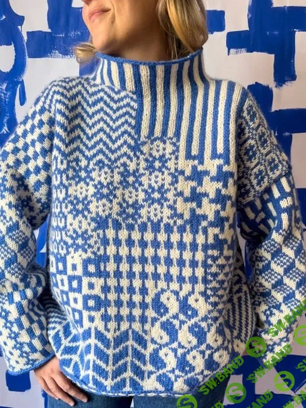 [Вязание] Жаккардовый свитер спицами Nordic Mix [Вяжи.ру] [Laura Dalgaard]