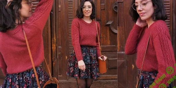 [Вязание] Женский пуловер с косами Twist Again [Вяжи.ру] [Camille K]