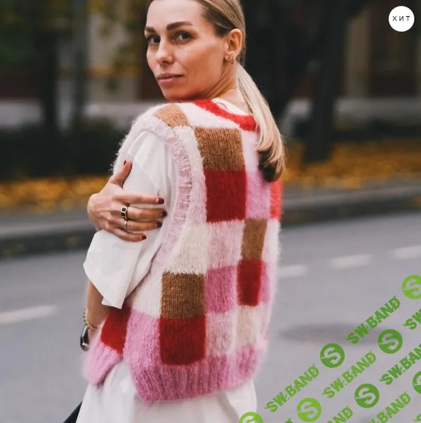 [Вязание] Жилет Клеточка жилеточка [Маргарита Терехова]