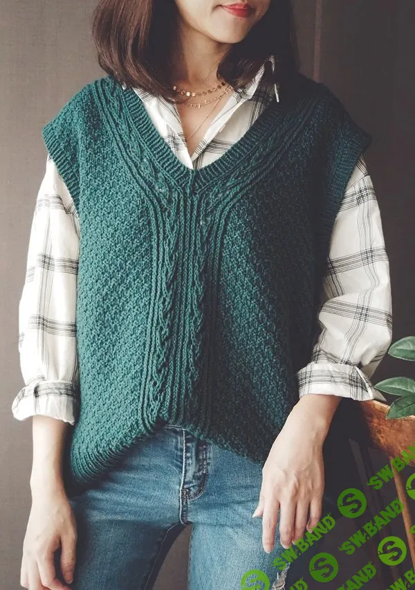 [Вязание] Жилет оверсайз Laura [Вяжи.ру] [Ирен Лин]