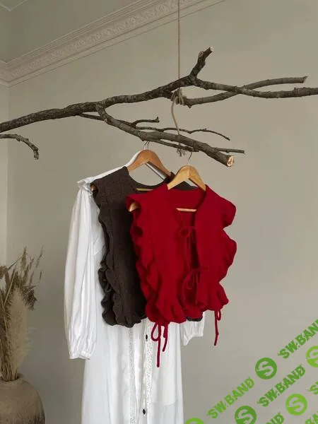 [Вязание] Жилет с рюшей [Natali Mo]