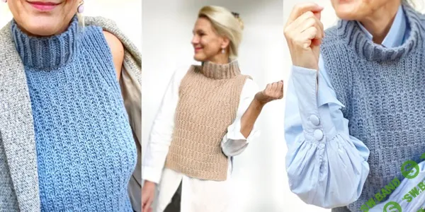 [Вязание] Жилет с высоким воротом Matches [Вяжи.ру] [Hinterm Stein]