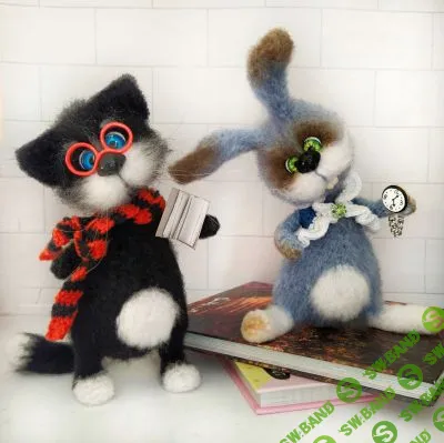 [Вязаные игрушки] Котик и Зайка [Мария Тепулян]