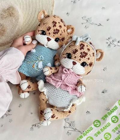 [Вязаные игрушки] Леопарды Лео и Лея [Snejnaya_ toys] [Снежанна Николаева]