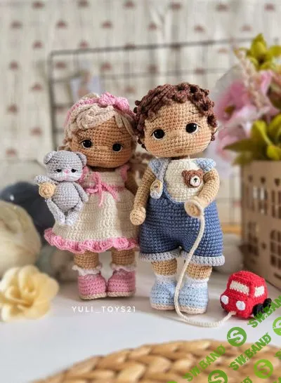 [Вязаные игрушки] Малыши Лёва и Лея [yuli_toys21] [Юлия Волкова]