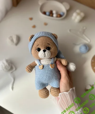 [Вязаные игрушки] Медвежонок в пижаме [pinetki_studio_] [Анжелика Анастасова]