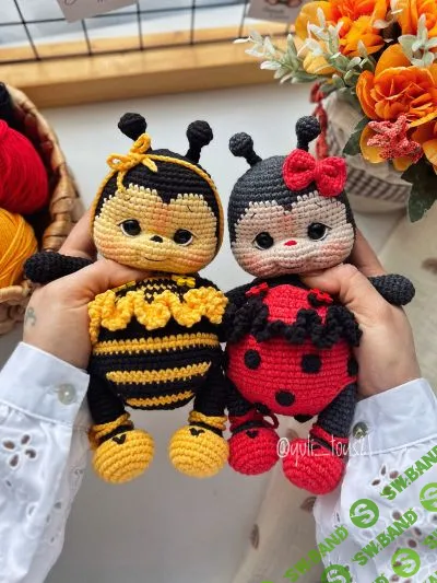 [Вязаные игрушки] Пчёлка Жу и коровка Бу [yuli_toys21] [Юлия Волкова]