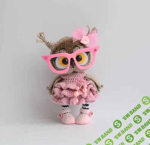[Вязаные игрушки] Сова Пуфи - Пуфочка (крючок) [Галина Бурова]