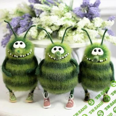 [Вязаные игрушки] Зеленый Мух [Зинаида Бырина]