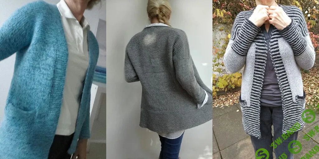 [Вяжи.ру] Стильный кардиган Winter Square (2023)