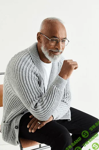 [Вяжи.ру] Стильный жакет резинкой Shawl Collared (2023)