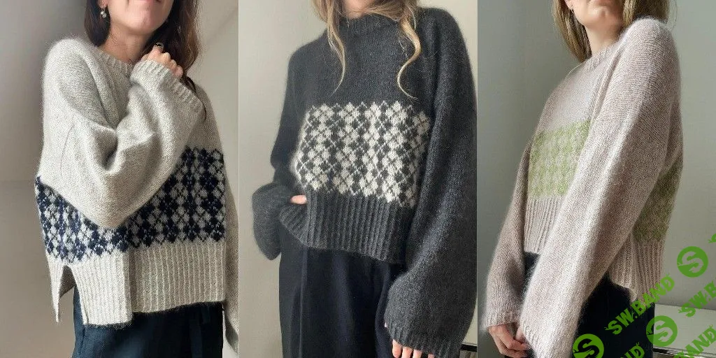 [Вяжи.ру] Свитер-оверсайз с жаккардом Jeju (2023)