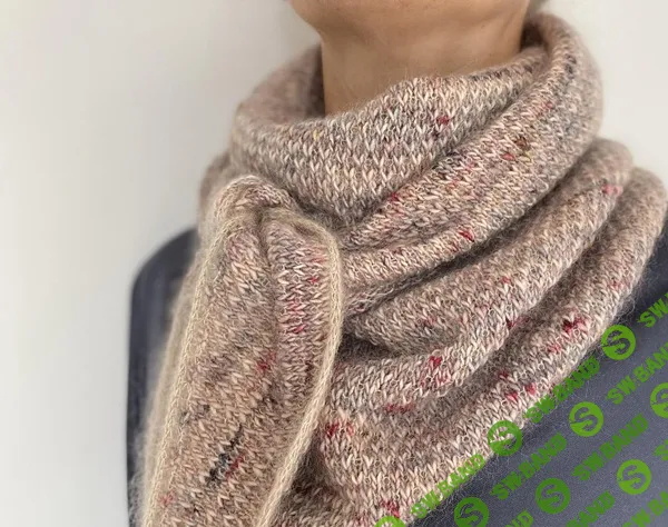 [Вяжи.ру] Вязанная спицами простая текстурная шаль Uptown (2025)