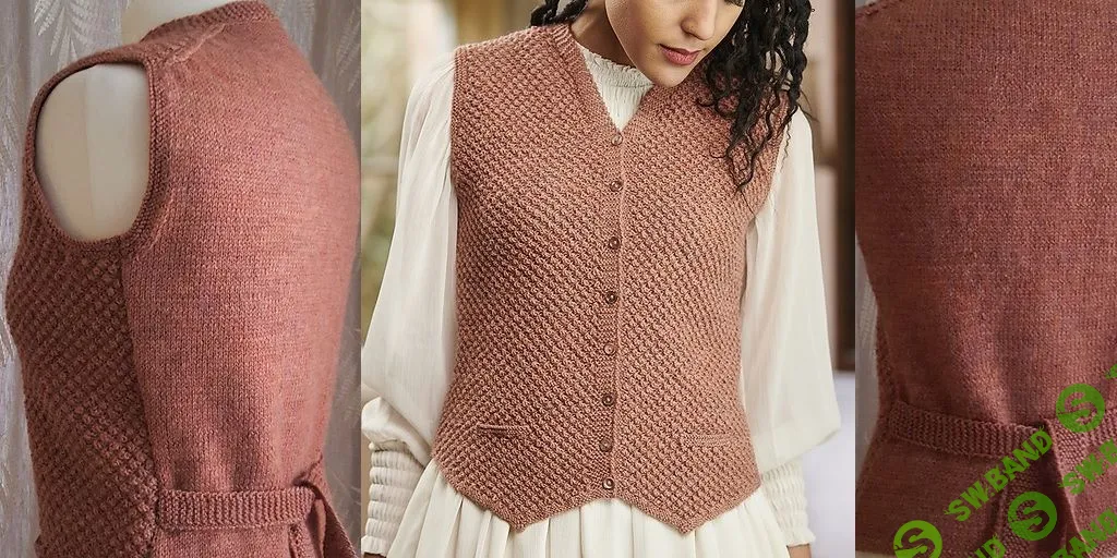 [Вяжи.ру] Жилет с японским плечом Danbury (2022)