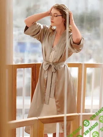 [Выкройки] Атласный халат с широкими рукавами №106 7/2024 [Burda]