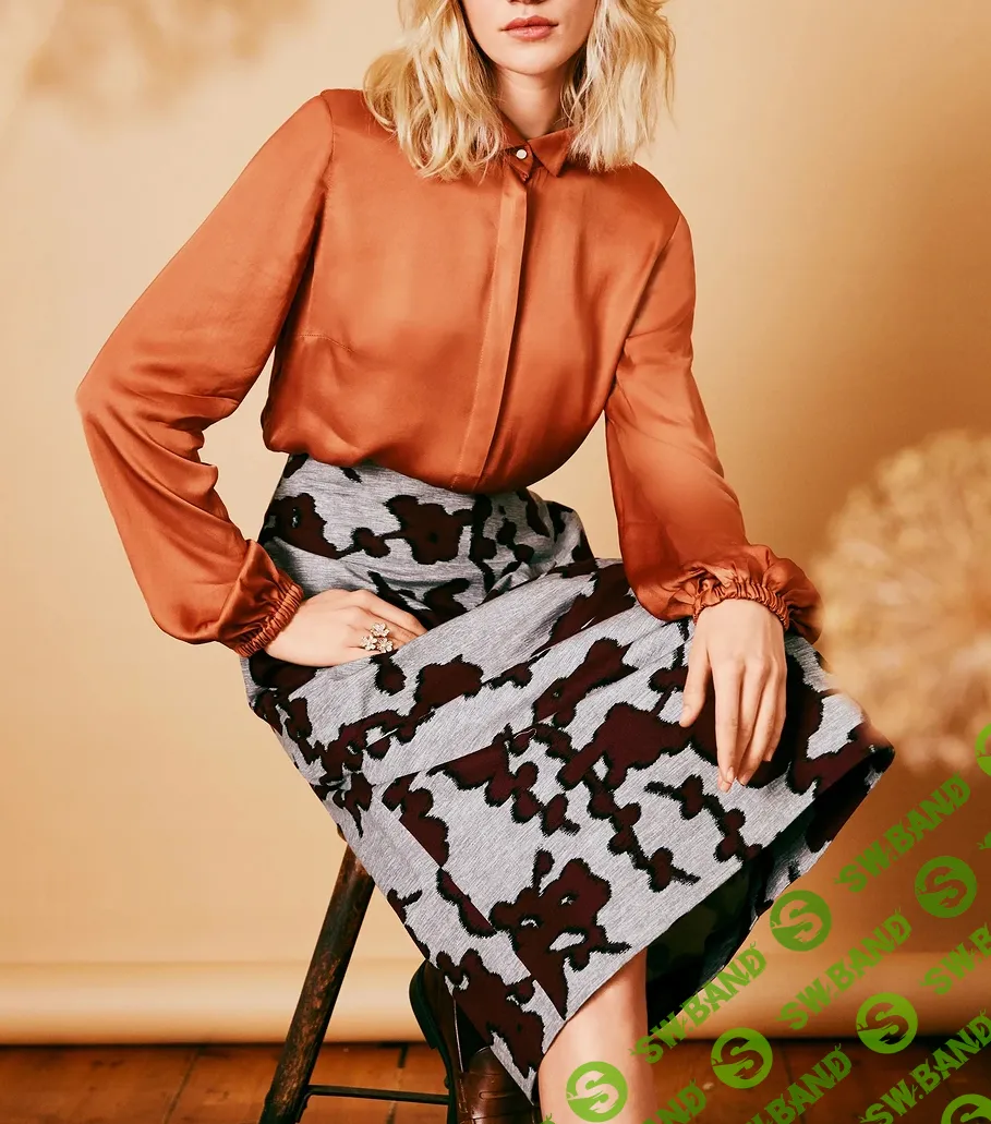 [Выкройки] Блузка с классическим воротником винг №106 [Burdastyle]