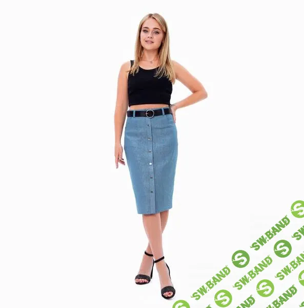 [Выкройки] Юбка Джинс — женщины. Размер 38-54. Рост 158-176 [Элина Патыкова]