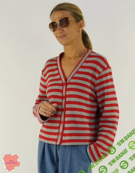 [Выкройки] Кардиган Марсель без боковых швов. Размер 42-52. Рост 164 [elenapatternstudio]