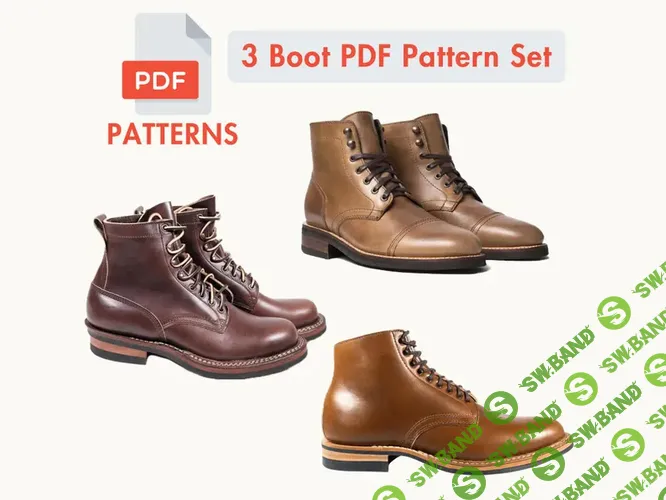 [Выкройки] Набор из 3 выкроек ботинок [Valevroshop]