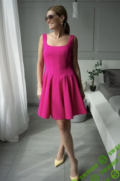 [Выкройки] Платье с вырезом каре Elle W. Размеры 42-52, рост 162-166 [Studio.Yusupova] [Кристина Юсупова]