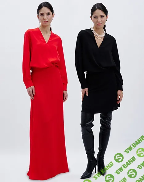 [Выкройки] Платье в двух длинах, выкройка №1186 Размер 38-52. Рост 164-170 [Grasser]