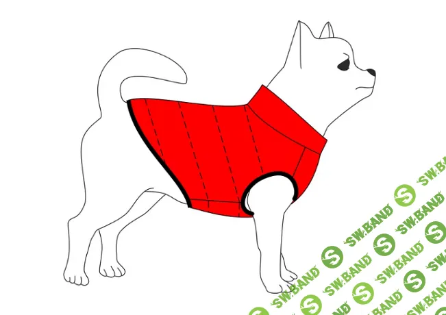 [Выкройки] Жилет для собаки Р-21-1001 (размеры 23-43) [Стартекс]