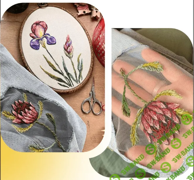 [Вышивка] Ирис + Протея [Анна Стукалова]