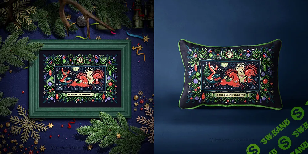 [Вышивка] Русский лес полон чудес | Пихта | С Новым годом! [Sventana] [Светлана Бойко]