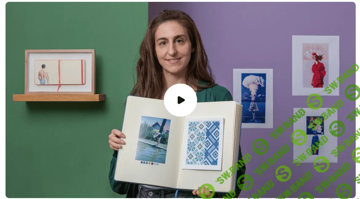 [Вышивка] Вышитые блокноты [Embroidered Notebooks] [Domestika] [dominique schwarzhaupt]