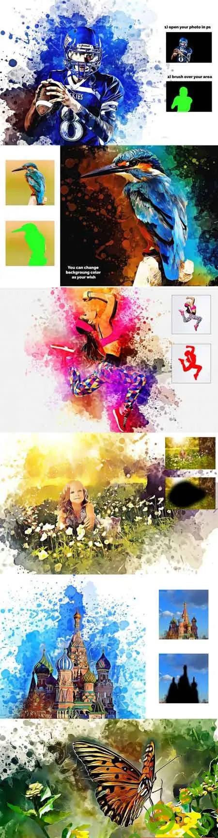 Watercolor Painting Photoshop Action