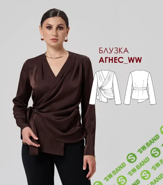 [whitewaterdress] Блузка Агнес. Размер 42-50. Рост 160-166 (2025)