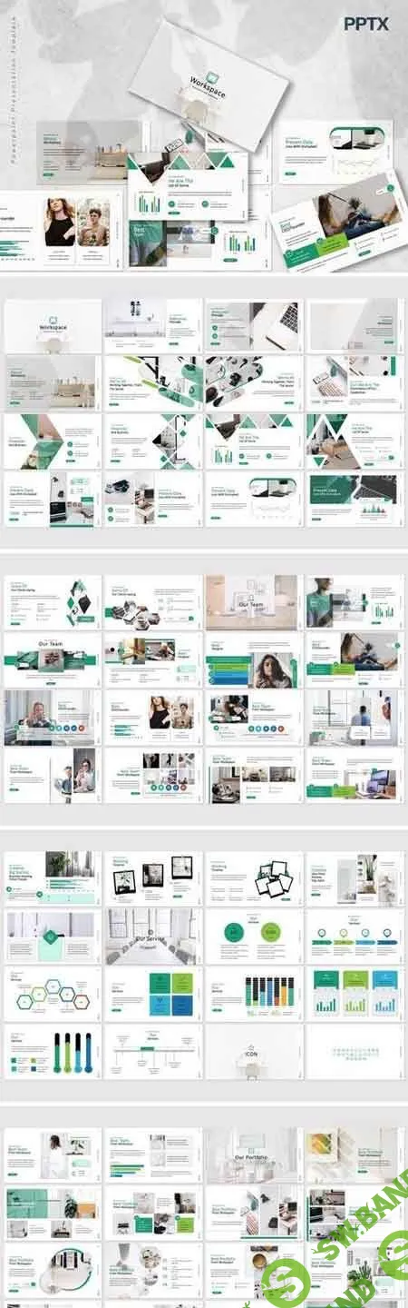 Workspace - Powerpoint, Keynote, Google Sliders Templates