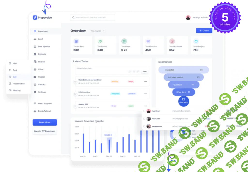 [WP] Propovoice Pro - Плагин CRM и выставления счетов для владельцев бизнеса и фрилансеров